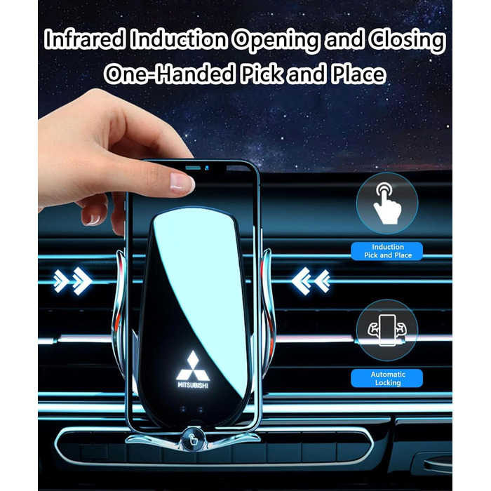 Автомобільний тримач для мобільного телефону REDAEL для Mitsubishi, тримач для мобільного телефону, що обертається на 360, тримач