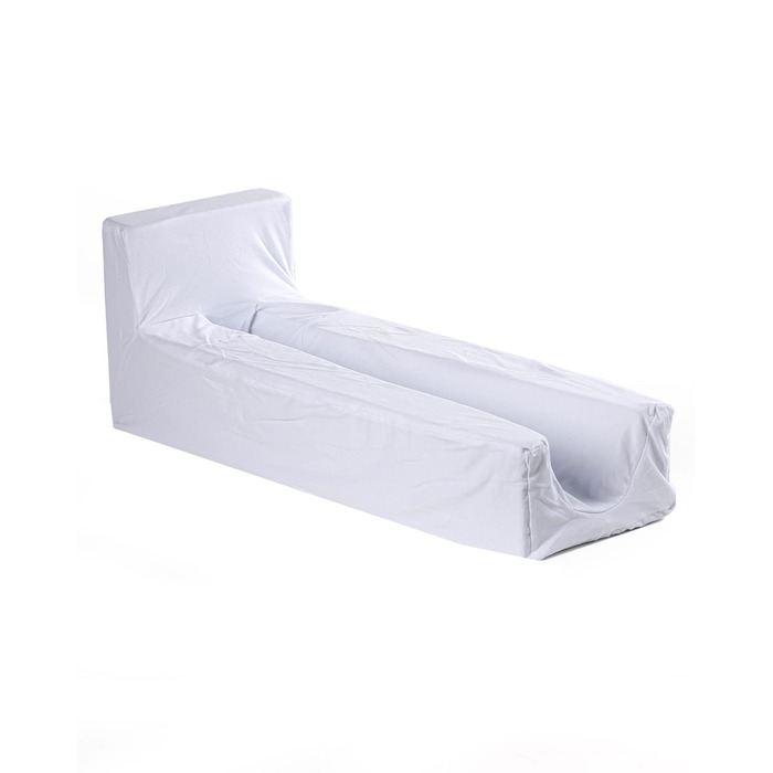 Д-р Пауль Кох - Пінопластова стабілізуюча шина для ноги - Включає білий бавовняний чохол - Бічні краї для фіксації ноги - 75x30 см