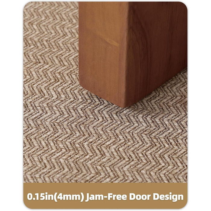 КОЛІР І ГЕОМЕТРІЯ Великий нековзний килимок для прихожих 60 x 120 см, килимок для прихожих, що миється, що вловлює бруд, бежевий 60 x 120 см (прямокутний)