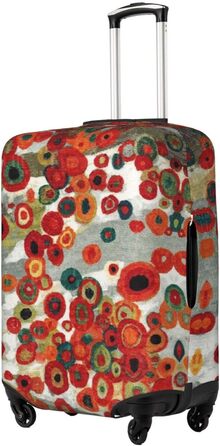 Чохол на валізу Абстрактні квіти, еластичний, водостійкий, захист валізи для подорожей та роботи (для валіз розміром 45,7 - 81,3 см), Чорний, Великий розмір