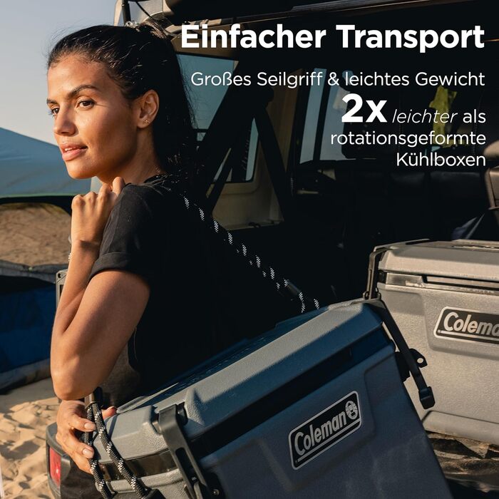 Потужний холодильник Coleman Convoy Місткість 27-22 л Зберігає лід до 5 днів Повна піноізоляція Великий портативний холодильник для використання на відкритому повітрі та будівельних майданчиках 28 кварт