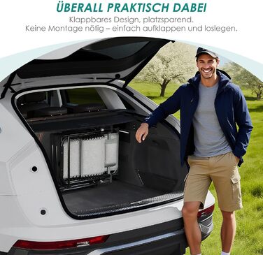 Складаний шезлонг з парасолькою, підголівником та тримачем для напоїв для саду, басейну та пляжу (сірий)