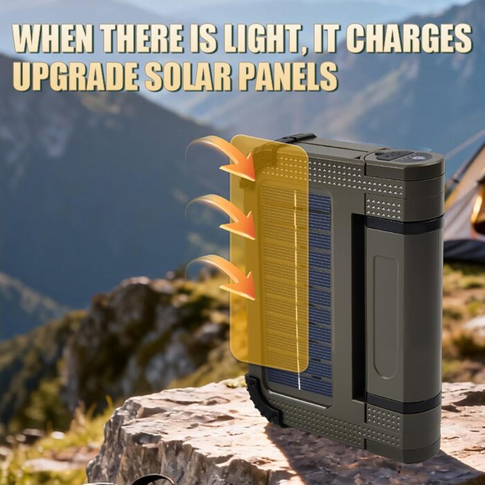 Акумуляторні кемпінгові ліхтарі - складний водонепроникний сонячний ліхтар для відключення електроенергії, портативний світлодіодний наметовий ліхтар для піших прогулянок, походів, нічного відпочинку, риболовлі, прогулянок, роботи