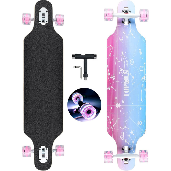 Лонгборд Love Dancing Cruiser 41" 104 см вуличний танцювальний шов 8-шаровий клен ABEC-11 80A PU колеса повний компліт з T-Tool для хлопчиків дівчаток початківців дорослих підлітків drop-through freeride спуск вантажопідйомність 150 кг оригінал 2025