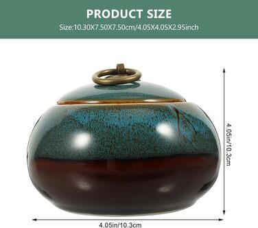 Багатофункціональний керамічний контейнер для зберігання чаю TOYANDONA синього кольору, герметичний для розсипного чаю, кави, сухофруктів, декоративний та практичний для дому та кухні