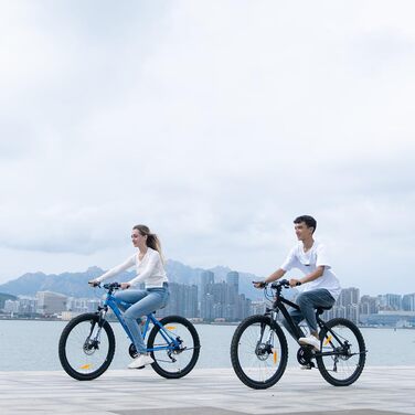 Дорослі та підлітки від 145 см 26&39 Гірський велосипед з амортизаційною вилкою Кросовий велосипед 21 швидкість перемикач швидкостей Чорний, 2