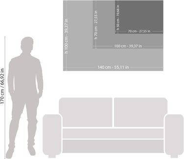 Картина - Бенксі - Дощ фарб - Полотно преміум класу в рамці товщиною 5 см - 140x100 - Готове до повішення - Сучасний живопис для д