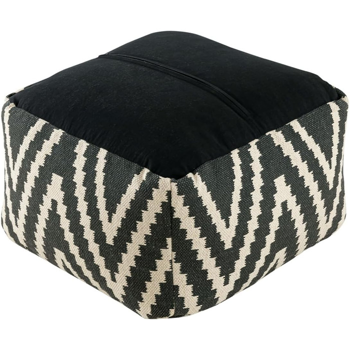 Килим куб сидіння 50x50 H35см пуф підніжка підлогова подушка підніжка колір чорний