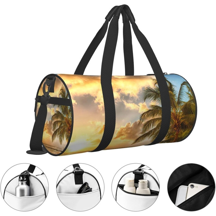 Велика дорожня сумка Гавайський захід сонця Легка та міцна Ідеальний подарунок для походів, відпусток, ділових поїздок та іншого