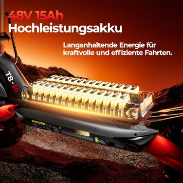 Електросамокат з допуском до дорожнього руху, запас ходу 80-100 км, 48 В 15 Аг, 10-дюймові позашляхові пневматичні шини, електричний самокат ABE з подвійною амортизацією, складаний електросамокат, вантажопідйомність для бездоріжжя