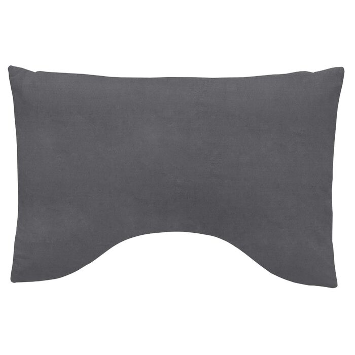 Подушка для сну, в&39язкопружна подушка з піни з пам&39яттю форми, ергономічна подушка для підтримки шиї, м&39який чохол з мікроплюшу, виготовлено в ЄС, сертифіковано Oeko-Tex, 40 x 60 x 13 см, сірий