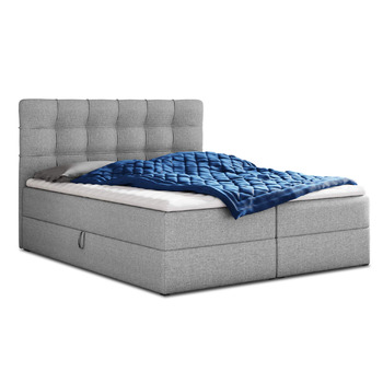 Ліжко Sofnet Best Box Spring з 2 ящиками для зберігання, двоспальне ліжко з матрацом Bonnell та наматрасником, м&39яке ліжко, каркас ліжка, стильне, спальня (сірий (Inari 91), 180 x 200 см) сірий (Inari 91) 180 x 200 см