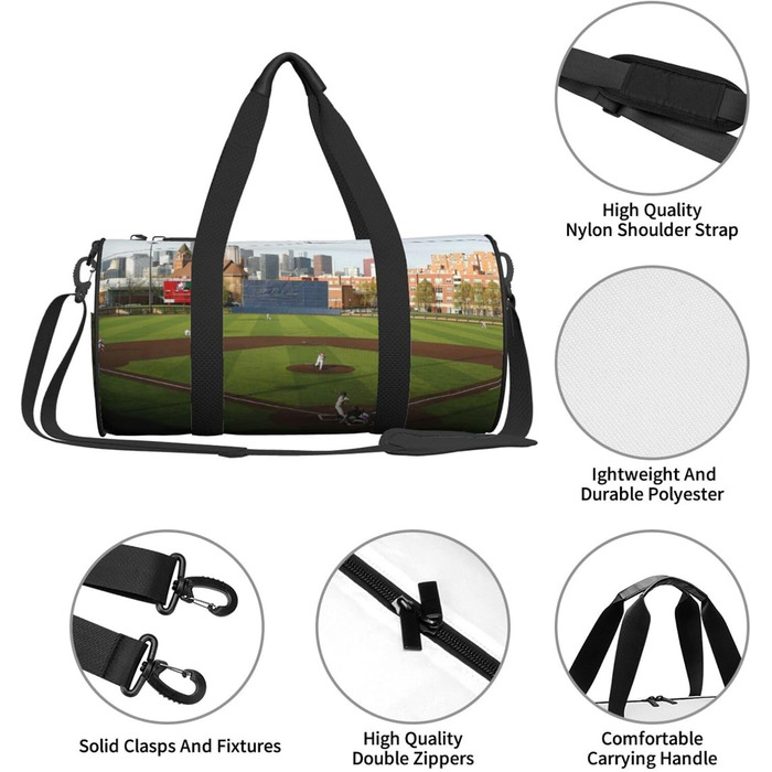 Спортивна сумка, дорожня сумка, з принтом бейсбольного м'яча, сумка на нічліг, чорна, універсальний розмір, сумка для подорожей