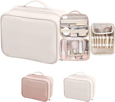 Косметичка, сумка для макіяжу Косметичка для подорожей, водонепроникна косметичка з PU шкіри з відділеннями, портативна косметичка