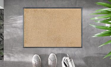 Килимок для дверей, що прається та сушиться, Sahara 40x60 см, для використання всередині та зовні приміщень, можна прати, бежевий