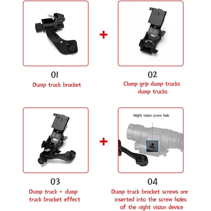 Для приладу нічного бачення PVS-14 PVS-7 J Arm Adapter PVS 14 Mount For Fast M88 Mich Helmet (Black) Ab