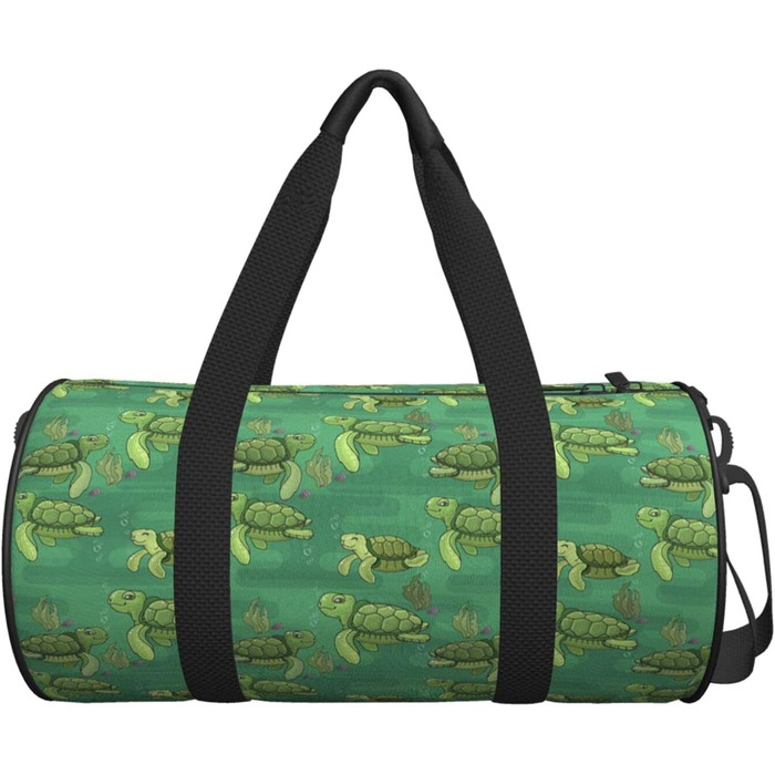 Спортивна сумка для фітнесу та подорожей з морським дизайном (водорості та морські черепахи), велика дорожня сумка для чоловіків та жінок, ідеальна для коротких поїздок та вихідних