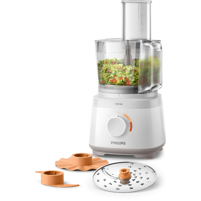 Кухонний комбайн Philips Daily Collection HR7310/00 (700 Вт, 16 функцій, чаша 2 л, диск 2-в-1), білий