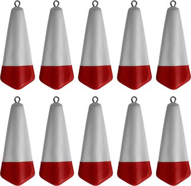 Набір залізних грузил для оселедця Storfisk fishing & more, 5 або 10 предметів, з гумовим покриттям, для оселедцевих оснасток, 10 предметів, 40 грамів