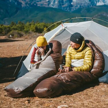 Спальний мішок Naturehike Snowbird з качиного пуху для мами, професійний спальний мішок для кемпінгу на природі, унісекс спальний мішок для дорослих 550 г/хакі/M
