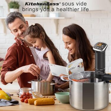 Кухонна плита Sous Vide Stick Precision Cooker Більш точна Точна каструля G322T Налаштування температури IPX7 Водонепроникний світлодіодний дисплей Занурювальний занурювальний цикулятор 3D циркуляція Ультра тихий