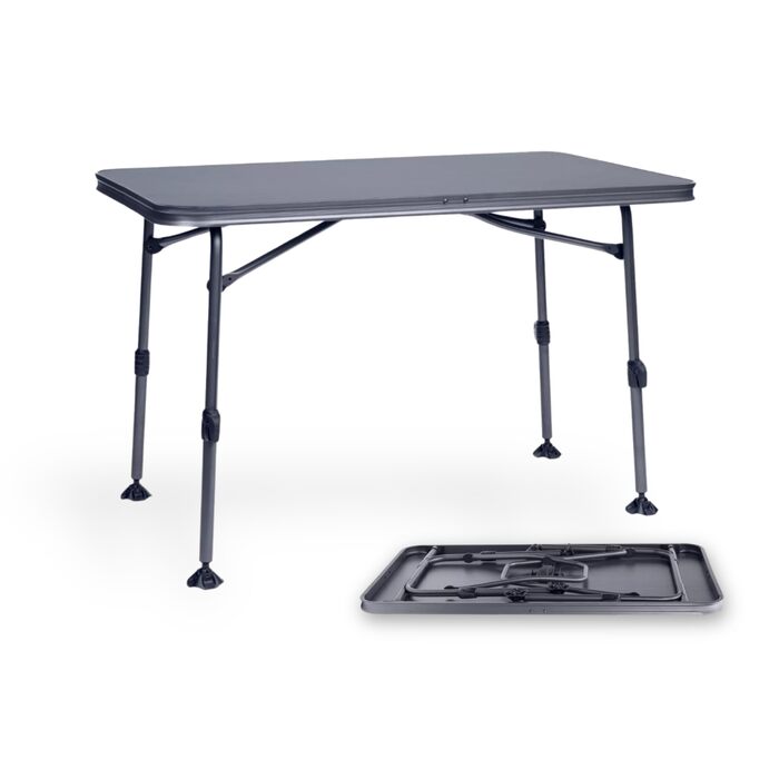 Кемпінговий стіл BERGER Molveno Складаний стіл, регульована висота, 115 x 70 см, алюмінієвий кемпінговий стіл, складний кемпінговий стіл, садовий стіл, складаний Складаний стіл, обідній стіл, балконний стіл, садовий стіл, патіо