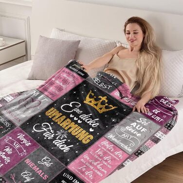 Подарунки для дівчини, плед для обіймів, подарунки для найкращої подруги, подарунок дівчині на день народження, подарунки для жінок, дівчини, сестри, мами на Різдво, день народження, рожевий подарунковий плед для обіймів 200x150 см