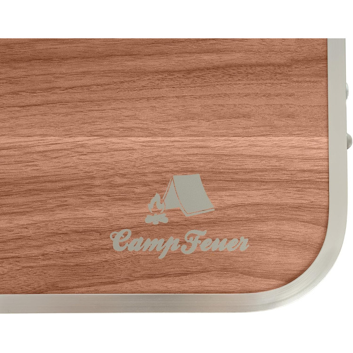 Алюмінієвий кемпінговий стіл CampFeuer для 6 осіб 120 x 60 см Складаний садовий стіл, розкладний стіл, розкладний балконний стіл Вуличний стіл з регульованою висотою, розкладний стіл для кемпінгу, саду, патіо