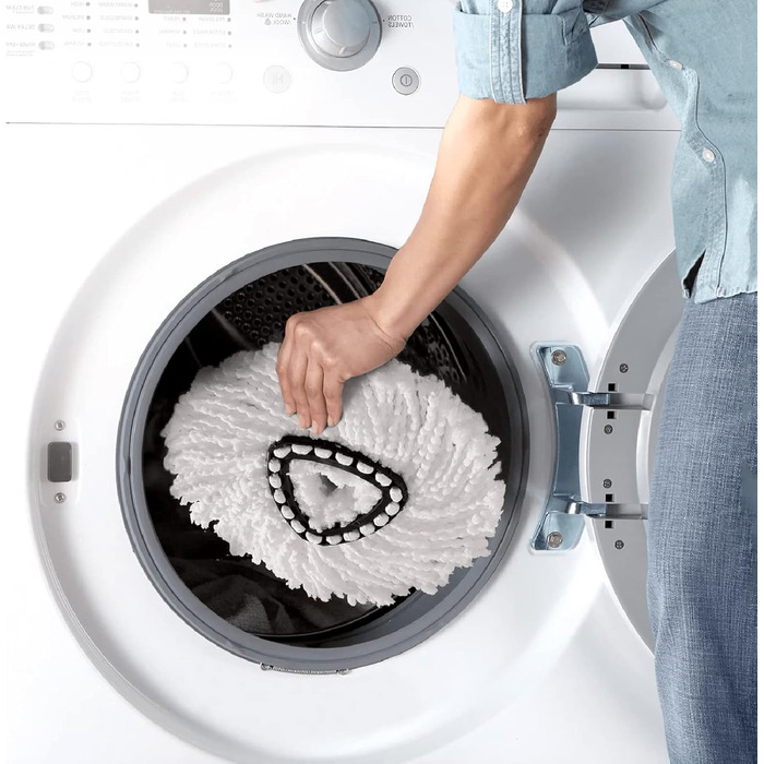 Запасна головка та база для швабри Spin Mop Запасна головка та база сумісна з Ocedar та Vileda EasyWring 2-в-1 Turbo Mop Мікрофібр