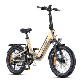 Електровелосипед ENGWE з додатком, акумулятор 48 В 13,5 Аг, запас ходу до 135 км, датчик крутного моменту та гідравлічні гальма, шини 20 * 3,0, 2 години зарядки, колір шампанське золото