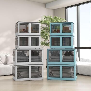 Штабельовані контейнери для зберігання з кришкою, розбірна шафа-органайзер для зберігання, пластикові висувні ящики на колесах з 5