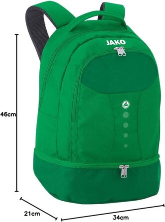 Рюкзак JAKO Striker, гендерно-нейтральний, порожній/без розміру, спортивно-зелений