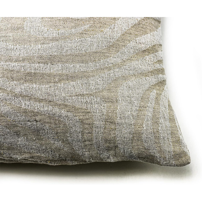 Термостійка подушка для сауни Zebra, яку можна прати - підголівник для сауни з льону та бавовни - зручна подушка для шиї 43x26 см для гамака Wellness, пляжу, пікніка (натуральний/білий)