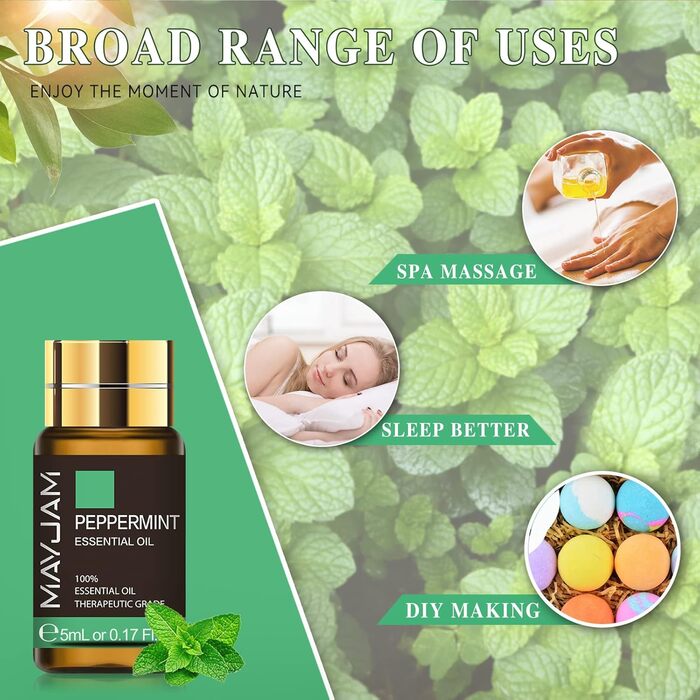 Набір ефірних олій MAYJAM 35 x 5 мл, подарунковий набір ефірних олій для ароматерапевтичного дифузора, натуральна чиста ефірна олія лаванди, евкаліпта, ванілі, троянди, чайного дерева