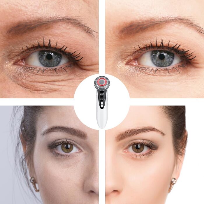 Електричний масажер для обличчя Gohytal, масажер для обличчя для усунення зморшок, проти зморшок і старіння, вібромасажер з технологією для підтяжки обличчя, глибокого очищення, усунення зморшок