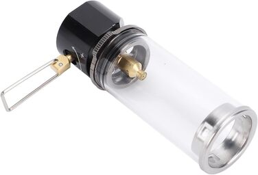 Газовий ліхтар для кемпінгу, скло з алюмінієвого сплаву та латуні, вінтажний газовий ліхтар для кемпінгу на природі, походів та риболовлі - ретро-дизайн, скло, стійке до високих температур.