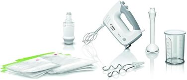 Ручний міксер, вакуумна система, 450 Вт, вакуумний насос, сумка та коробки, глечик для блендера, білий, 364V0 Ergomixx Ergomixx