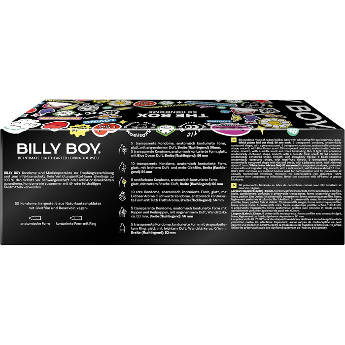 Презервативи BILLY BOY The Box, мікс 50 шт