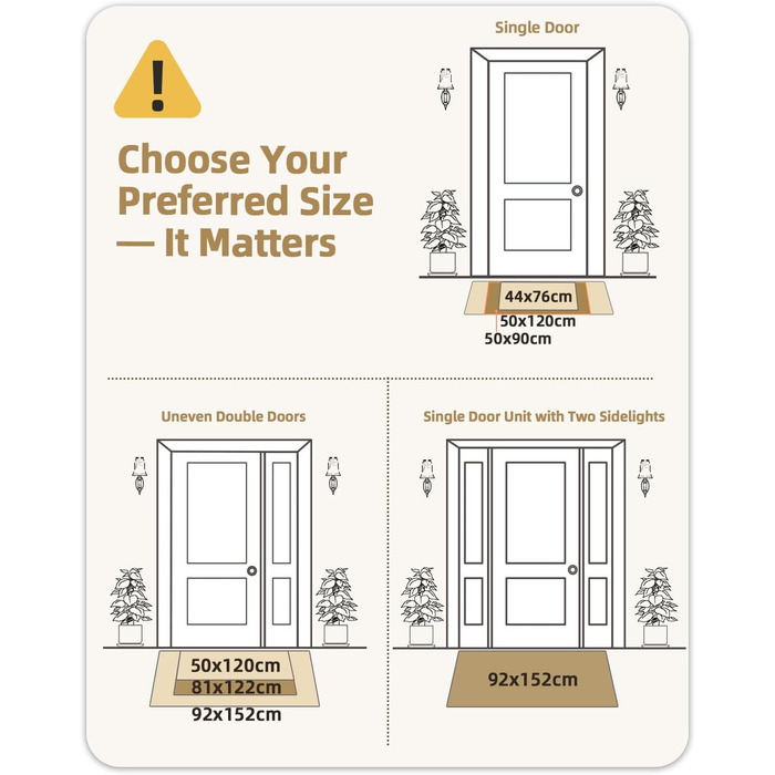 Килимок COLOR&GEOMETRY Dirt Trapper для приміщень 92x152 см Килимок для входу, можна прати в пральній машині, нековзний та абсорбуючий килимок для прихожої, килимок для вхідної зони, коридору та вхідних дверей, сірий, 92 x 152 см (прямокутний)