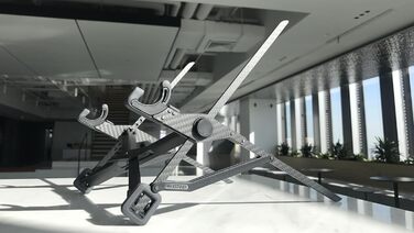 Складана підставка для ноутбука з карбону, портативна, 7 рівнів регулювання висоти, ергономічна. Підвищення для ноутбука на стіл для MacBook та інших моделей., 1