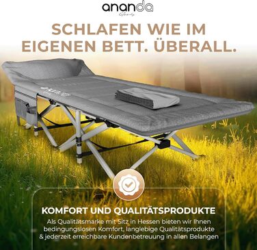 Розкладне похідне ліжко з матрацом розкладне туристичне ліжко та гостьове ліжко, дорожнє ліжко для дорослих, розкладне ліжко/кемпінговий шезлонг 190x70 см до 200 кг, зі зручним матрацом та простирадлом