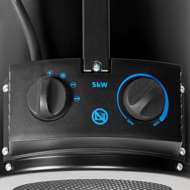 Електричний обігрівач, GEH 5000 R, висока напруга 5000 Вт / 400 В, термостат та захист від перегріву, 85131, синій