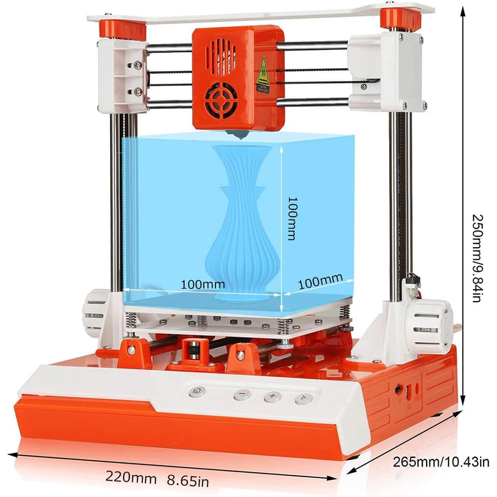 Принтер K1 Міні-настільний набір для початківців, дітей та підлітків 3D-принтер із магнітною знімною пластиною PLA Filament USB-ка