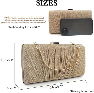 Жіноча блискуча сумка-клатч Pahajim, елегантна маленька сумочка, сумка для весілля, вечірки, побачення (срібна), 2 шт.