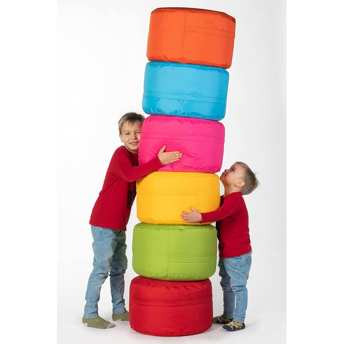 Крісло-мішок sunnypillow - Круглий табурет 25 x 45 см - Для використання в приміщенні та на вулиці - Круглий пуф зі знімним чохлом - Лавка, табурет, подушка для підлоги Крісло-мішок Puff - Зелений табурет 25 x 40 см Зелений