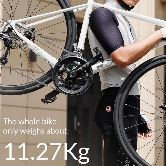 Шосейний велосипед ROCKBROS Spin W2M з алюмінієвою рамою 700C, коробкою передач Claris 2x8 швидкостей, механічними дисковими гальмами, легкий шосейний велосипед для чоловіків та жінок, комфорт та контроль на довгих дистанціях, темно-фіолетовий, розмір L