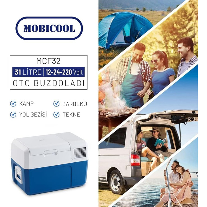 Електричний компресорний холодильник, 31 л, 12/24/230 В, міні-холодильник для автомобіля, вантажівки, човна, будинку на колесах та
