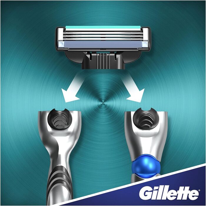 Леза для бритви Gillette Mach3, 12 змінних лез для мокрих бритв чоловічі з 3-кратним лезом (8 шт. (1 упаковка))