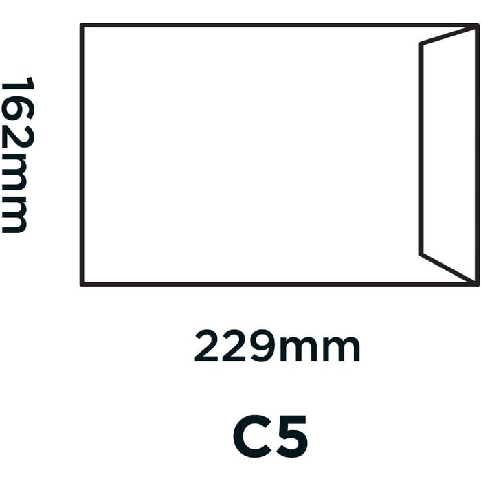 Поштовики самоклеючі Manille C5 229 x 162 мм 80 г/м 500 шт., 13885