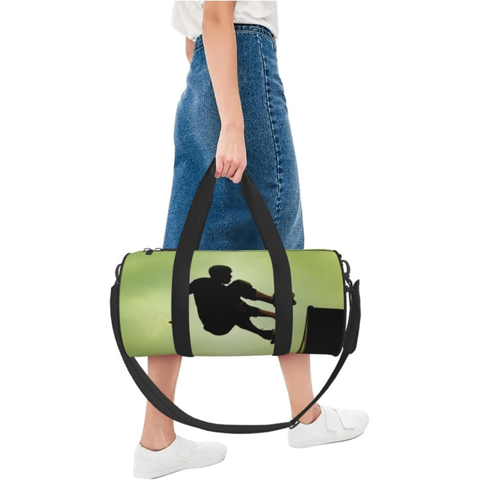 Блискучий, гарний візерунок, кругла форма, велика місткість, дорожня сумка, легка та міцна, подарунок для піших прогулянок, відпустки, ділових поїздок та іншого, для скейтборду, універсальний розмір